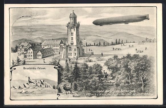 Foto & Poster: Grosser Feldberg, Zeppelin über dem Gip – Usato da Berlin venduto da bartko-reher