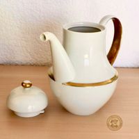 Teekrug Langenthal mit Deckel – Goldrand, Topzustand Vintage