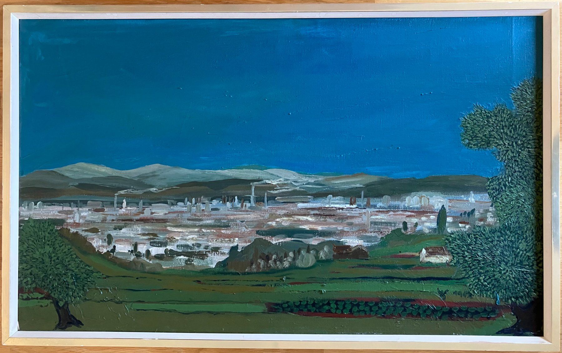 Dipinti: Ölgemälde - 82 x 51 cm mit Holzrahmen – Usato da Basel venduto da ekaeufer