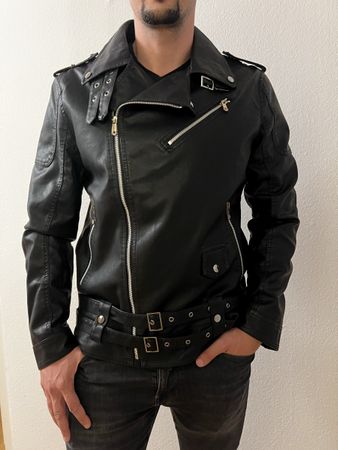 Black Biker Jacket - Men's Classic Style, Great Price!