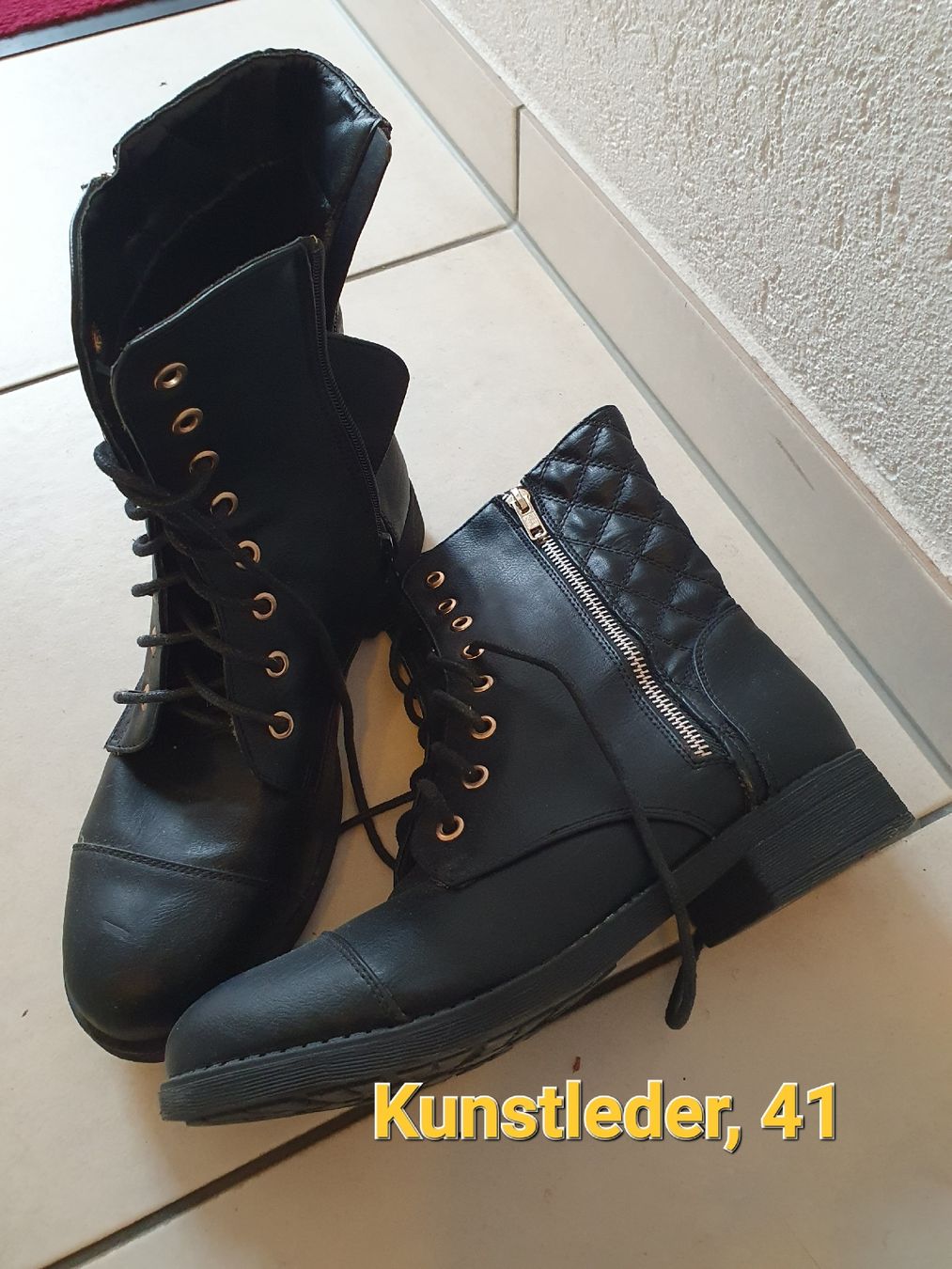 Scarpe da donna: Kunstleder-Stiefeletten, 41 – Usato da Burgdorf venduto da Hodel1
