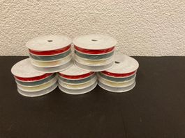 Geschenkbänder 5 Rollen mit je 4 verschiedenen Farben a 7 M