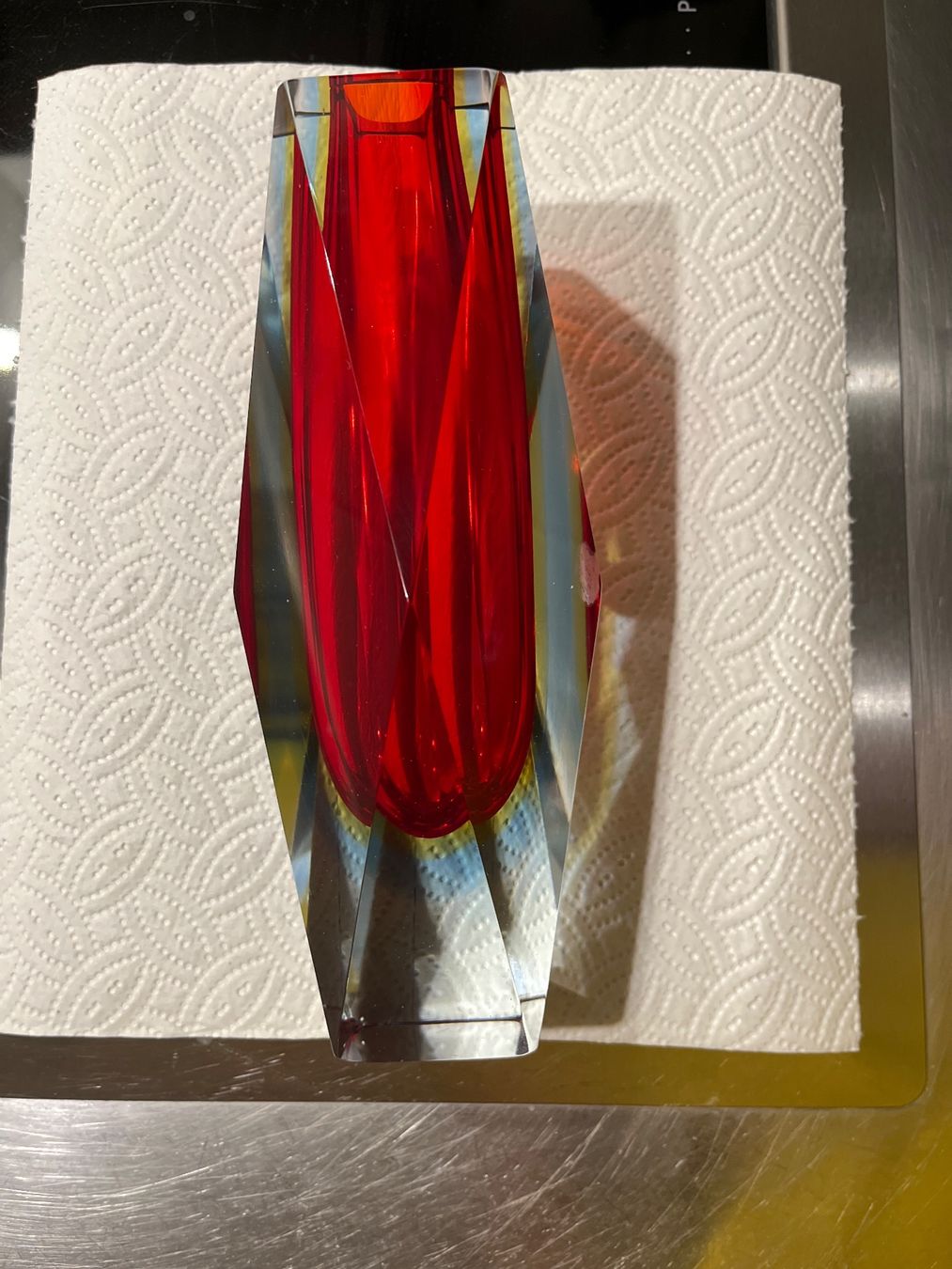 Murano Vasen & Gefässe: Murano Vase rot – Gebraucht aus Allschwil von metalltisch 5