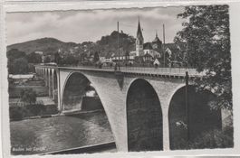 Ansichtskarte Baden - Hochbrücke 1942