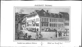 Aarau Lithographie von Bellinger