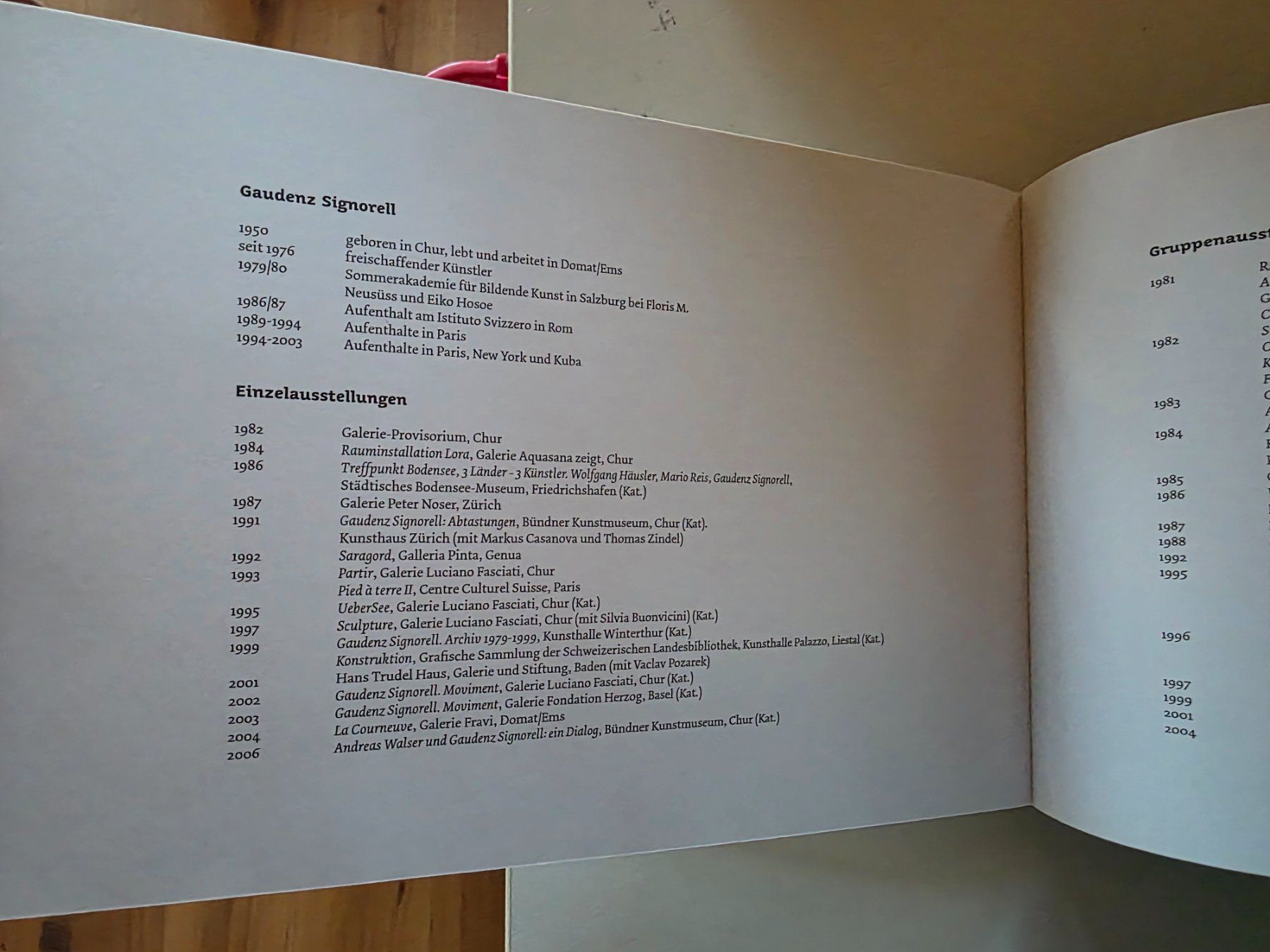 Bücher: Andreas Walser / Gaudenz Signorell - Ein Dialog - 2006 – Gebraucht aus Walterswil BE von Lonitti 7