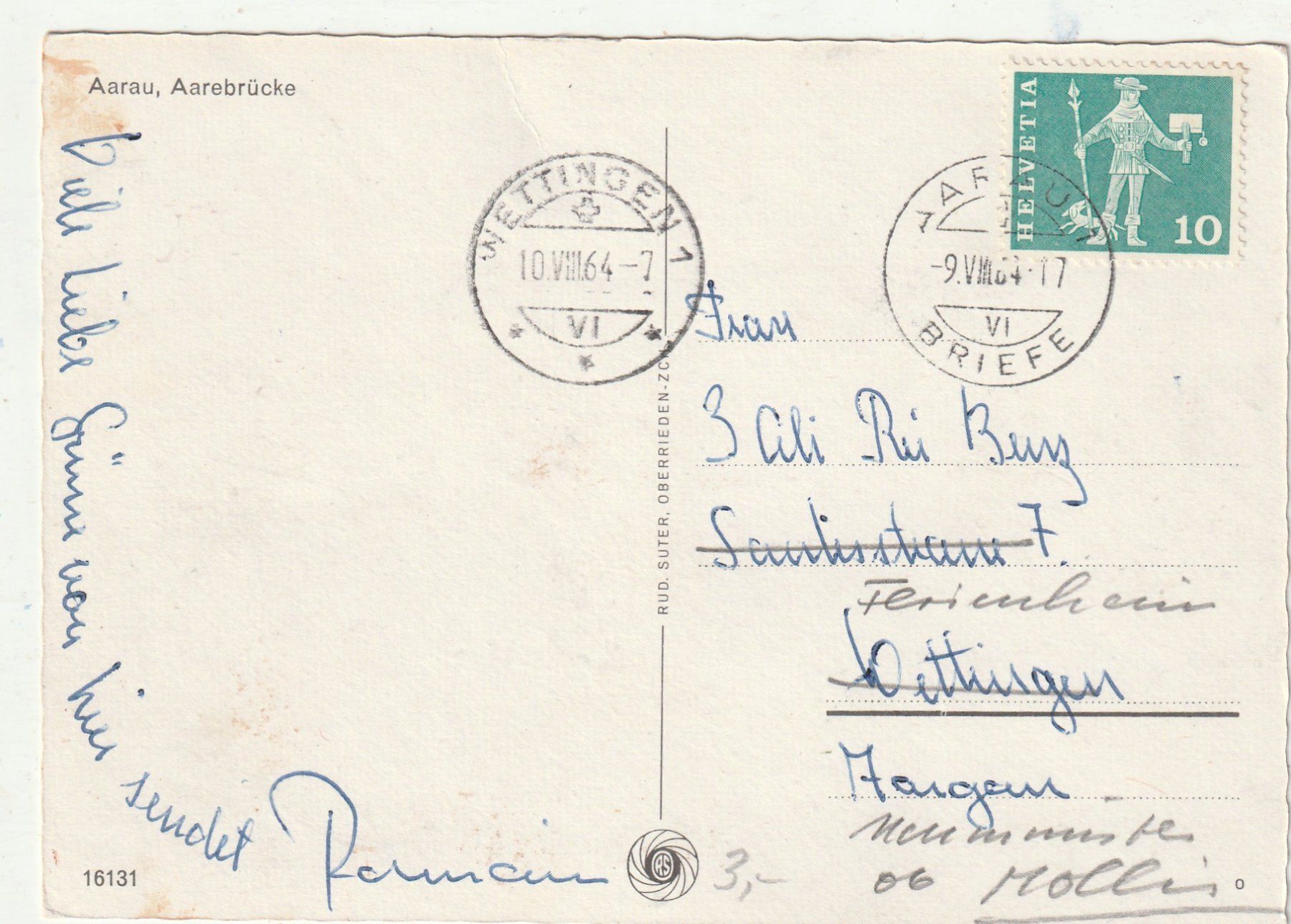 Cartes postales: Aarau  Teilansicht – D'occasion à Lumbrein par made02 1