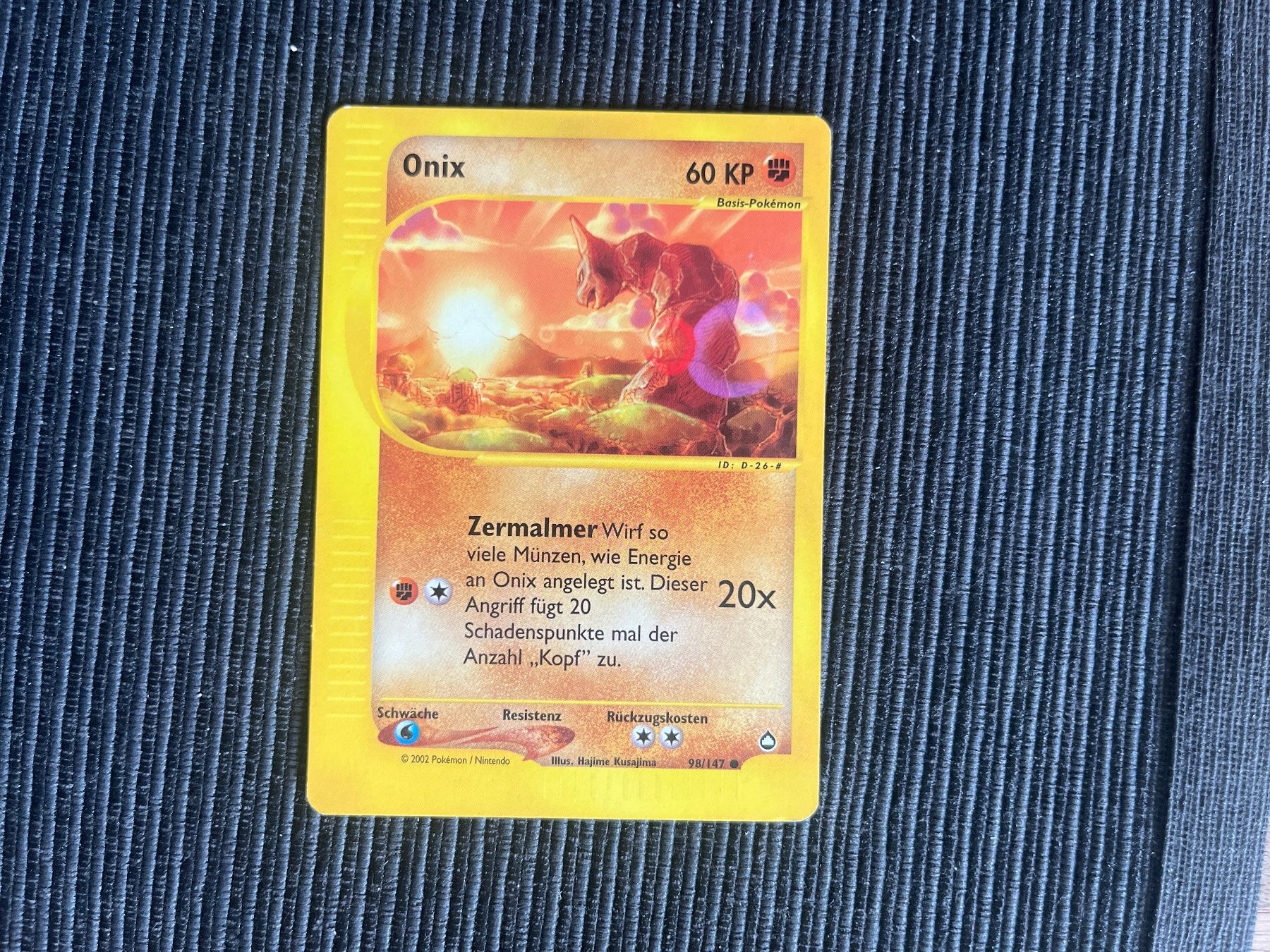 Pokémon Carte collezionabili: Pokemon Onix Aquapolis deutsch – Usato da Wabern venduto da Collectfun