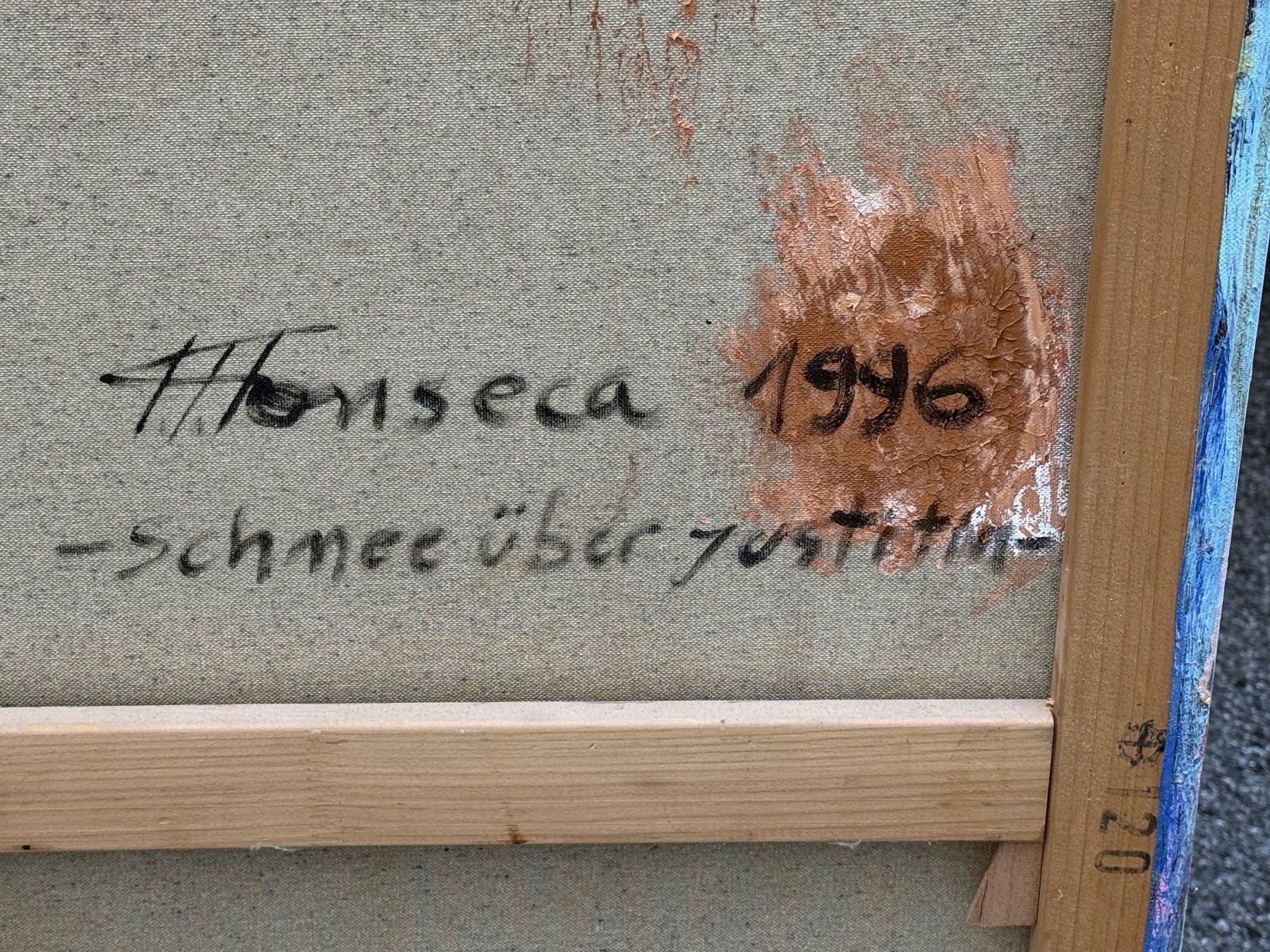 Dipinti: FONSECA Schnee über Justitia Oelgemälde signiert – Usato da Bern venduto da Jwpm66 5
