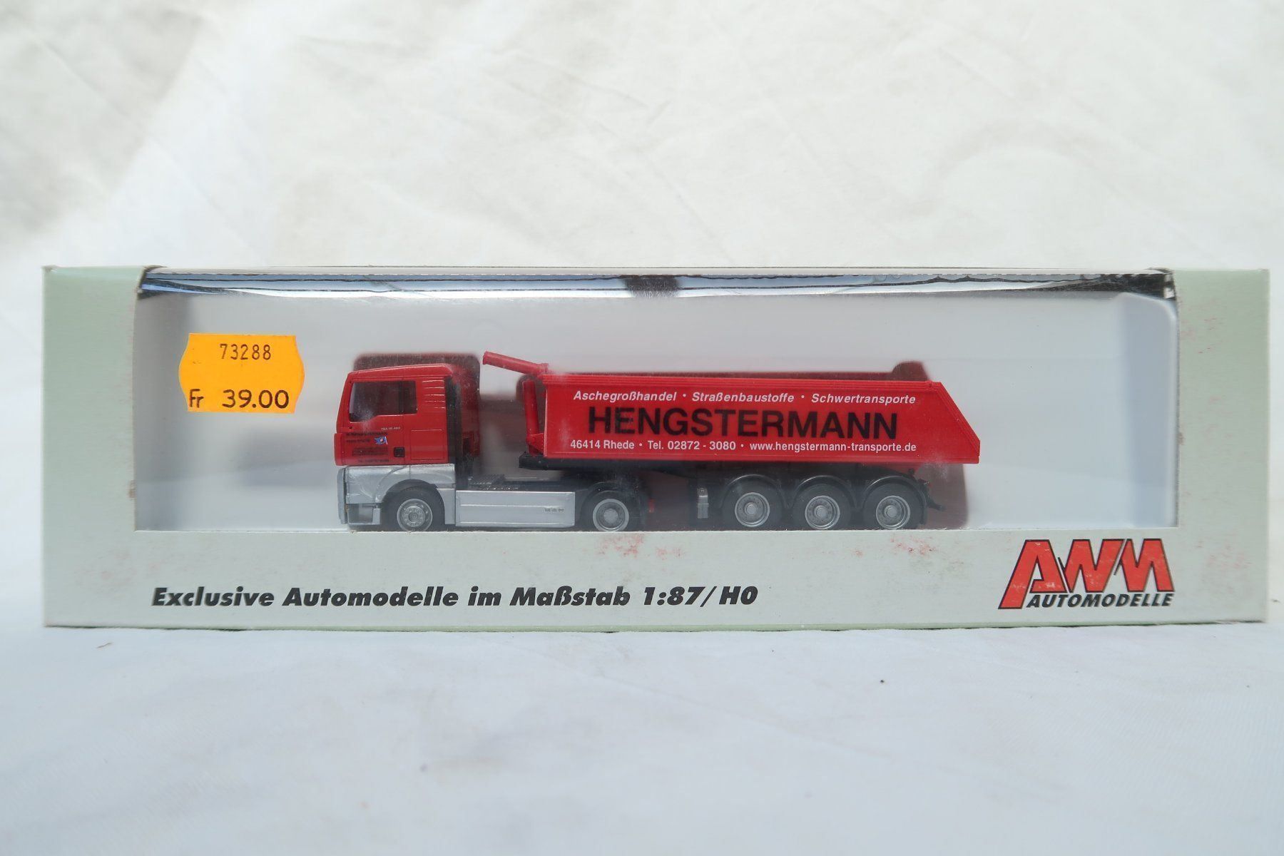 Herpa Modellautos: AWM / Herpa MAN Sattelzug "Hengstermann" – Neu und originalverpackt aus Muttenz von Laeckerlihamschter