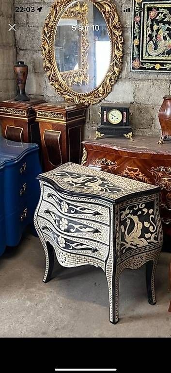 Kommoden: Commode nacrée  de style Louis XV dessins persans, – Gebraucht aus geneve von louisart 3