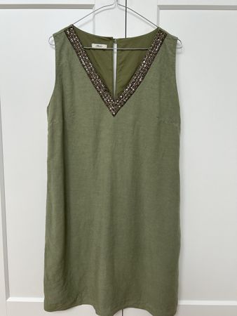 Sommerkleid mit Leine Gr. 40 Khaki