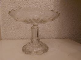 Schöne Vintage Glas Konfektschale, Obstschale, Top Zustand!