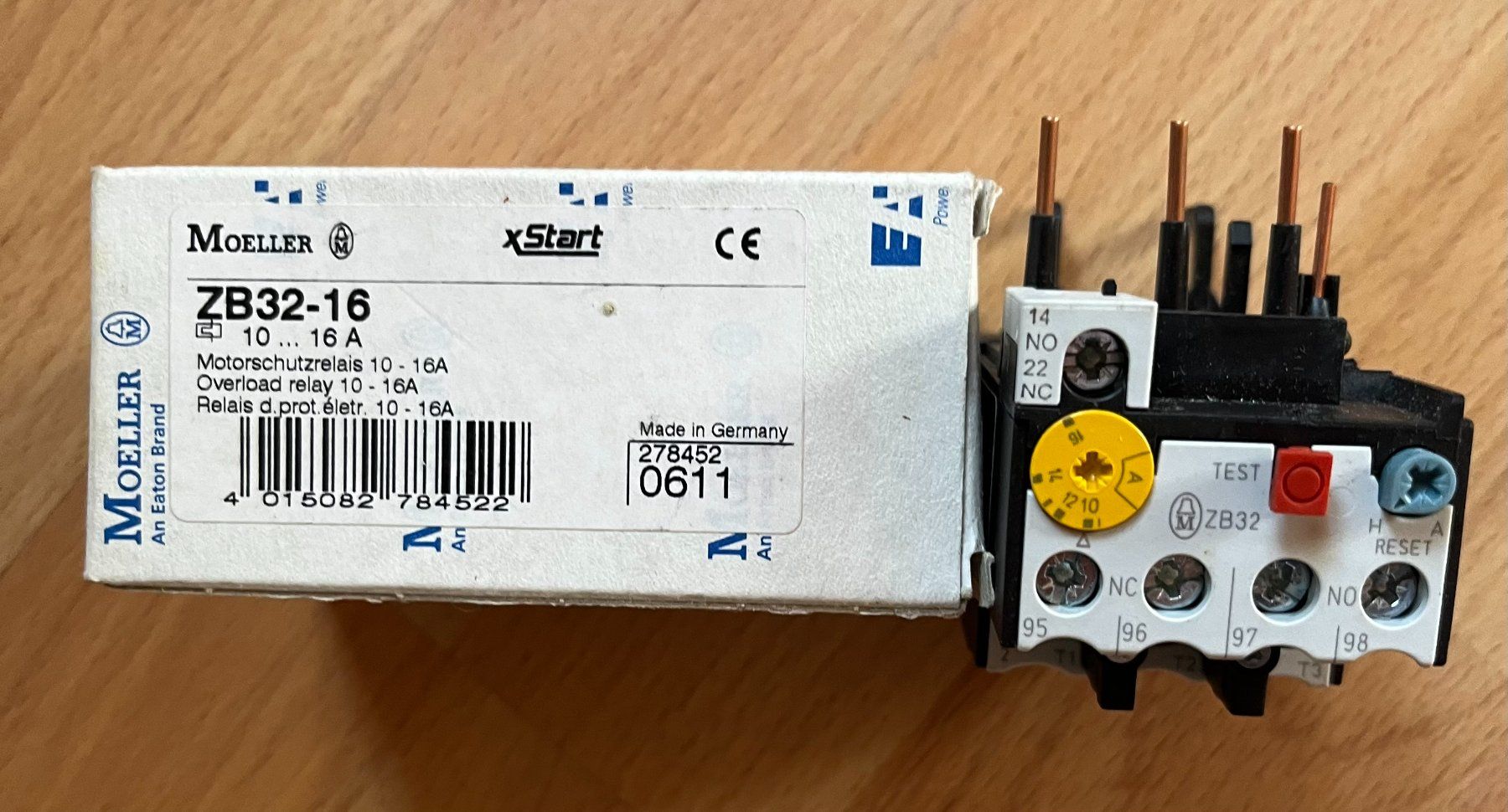 Componenti elettronici: Motorschutzrelais  ZB32 - 16 – Usato da Vilters venduto da Panera