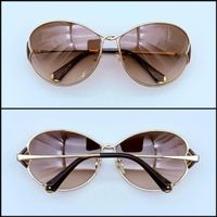 Extravagante Louis Vuitton Sonnenbrille Metall Vintage