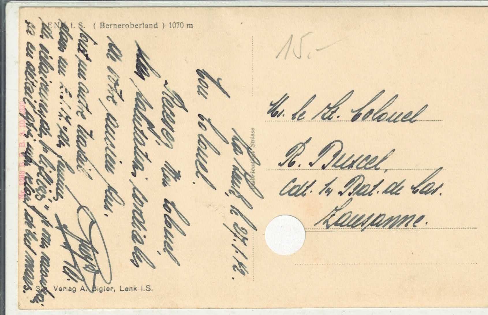 Cartoline postali: Lenk i/S. Generalansicht im Winter – Usato da Ettingen venduto da Kartenplanet 1