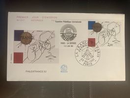 Frankreich 1981 Ersttagsbrief Philexfrance ZF links