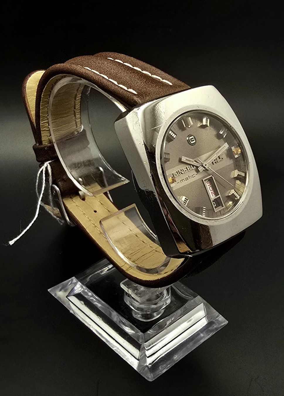 Ginsbo Watch Co Orologi: GINSBO MATIC ALS Automatic Movement Day, Date, Stahl – Usato da Neftenbach venduto da Taschen-Uhren 1