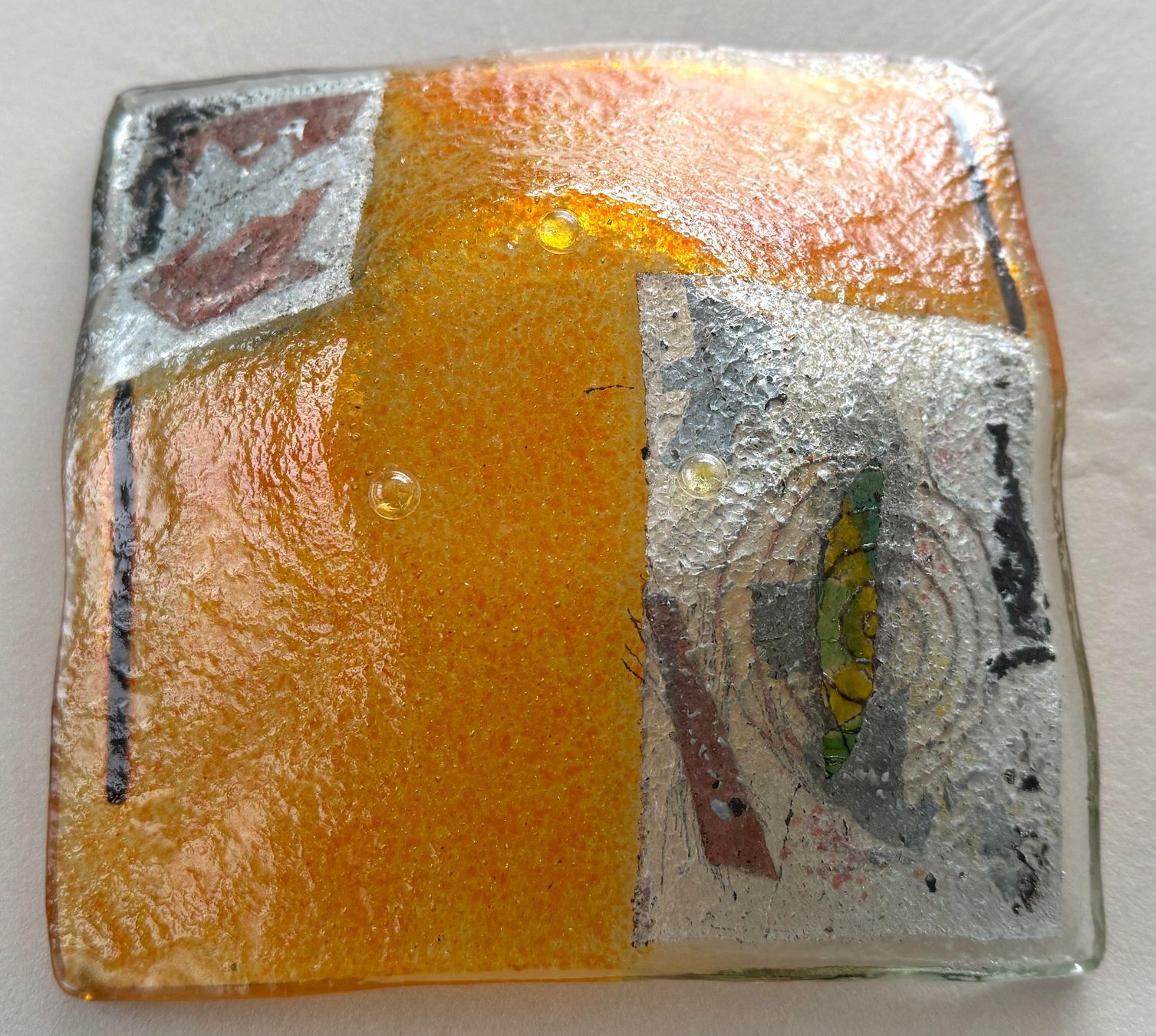 Piatti di portata: Glas-Schale orange-grau-schwarz – Usato da Frick venduto da Tartaruga-6 3