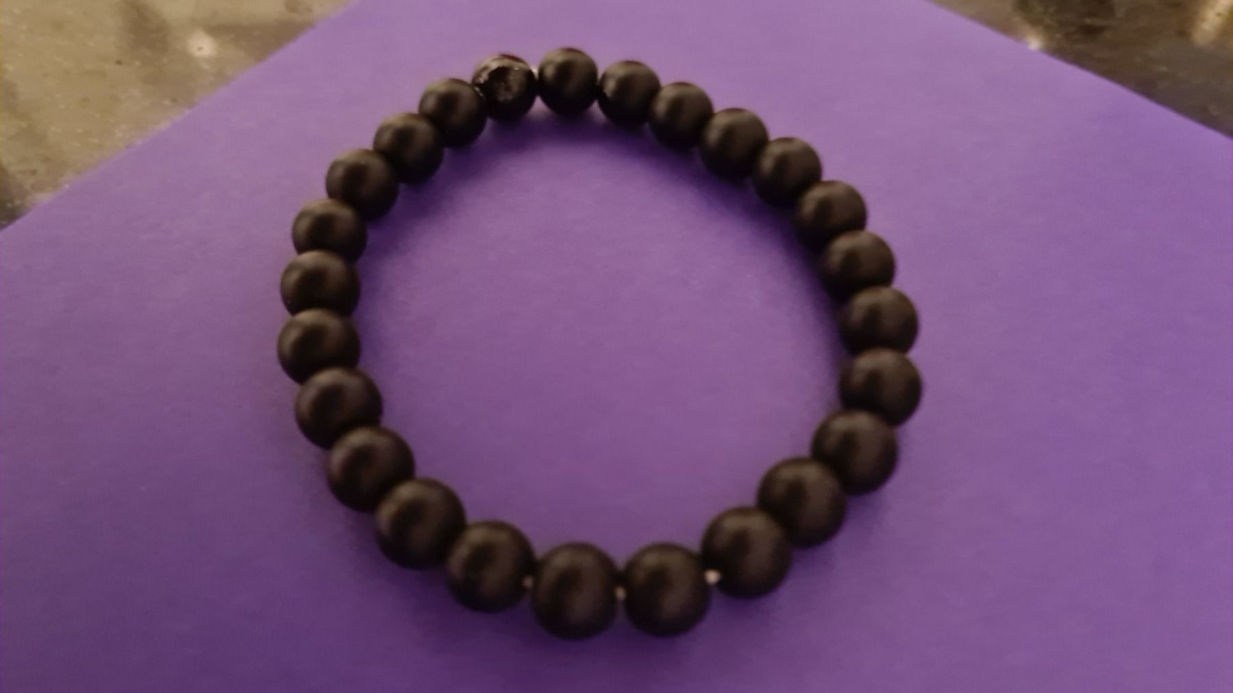 Onyx Bracciali & Braccialetti: Handgemachte echt Onyx Stein Matt Armband Elastikband Gr.M – Nuovo (secondo la descrizione) da Münchenbuchsee venduto da babilibern 2