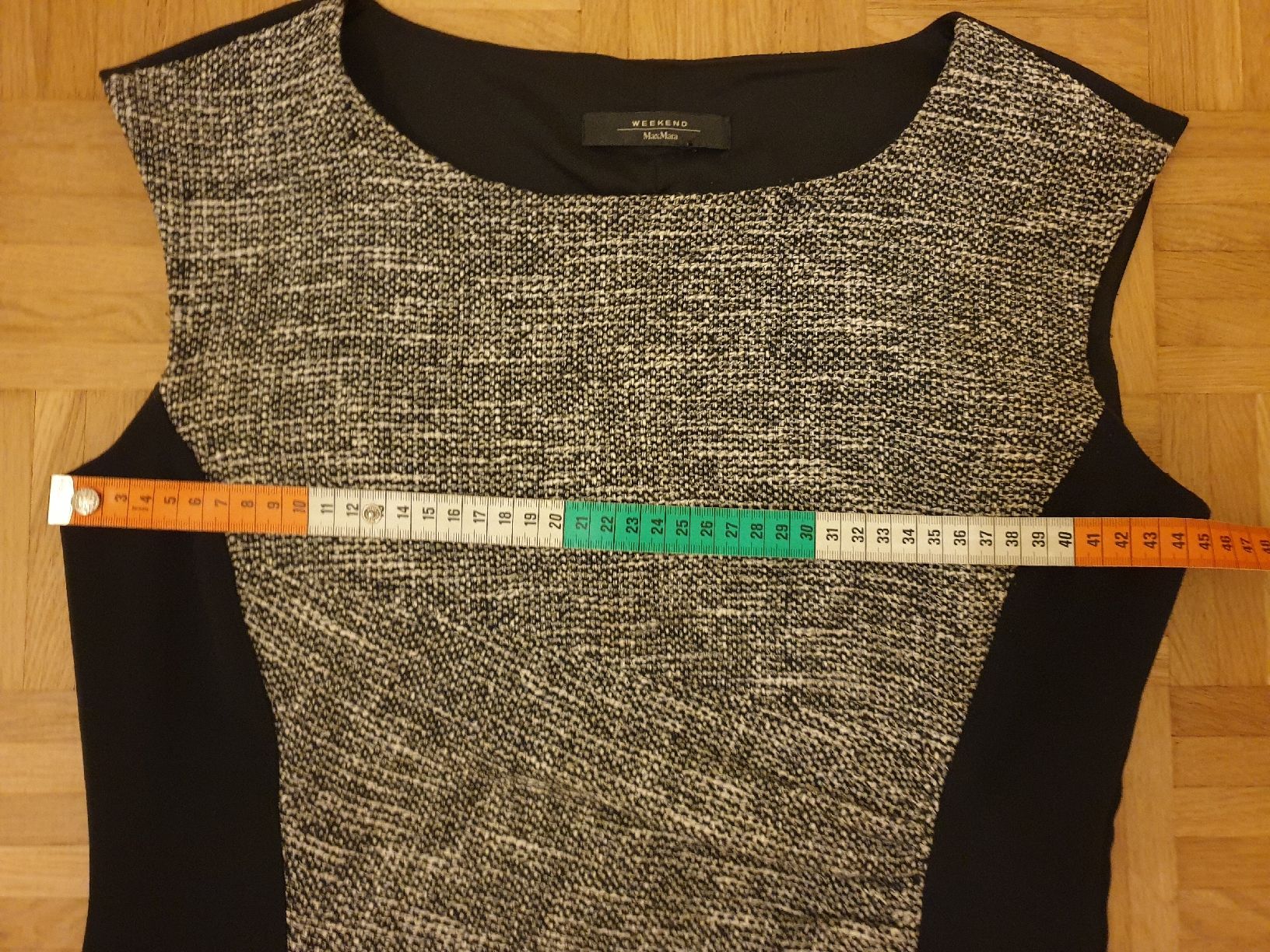 Max Mara Vestiti: Robe élégante 38, Weekend MaxMara, noir, gris chiné – Usato da Neuchâtel venduto da Verenas12 7