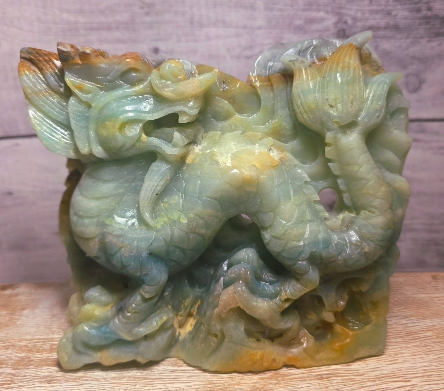 Minerali & Pietre curative: Amazonit Chinesischer Drache 2.1kg – Nuovo e nell'imballaggio originale da Matzingen venduto da Shay_Crystalz