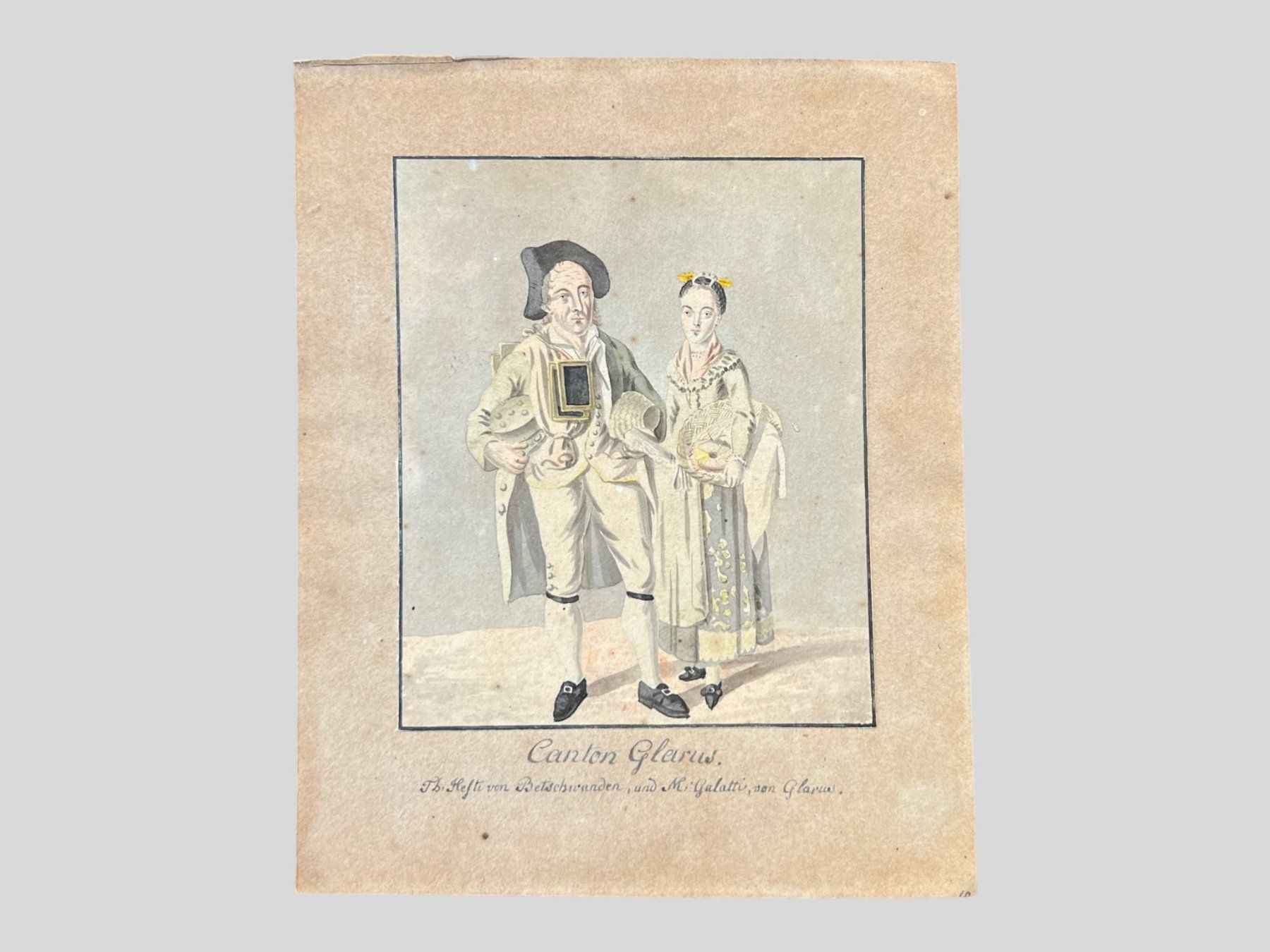 Dipinti: AB 1.- Aquarell - Glarus - 18. Jh. – Usato da Wohlenschwil venduto da Amadeus-Auctions