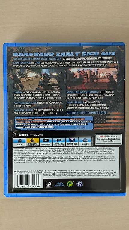 Giochi: PS4, PS5 Payday Crimewave Edition, Neuwertig – Nuovo (secondo la descrizione) da Ballwil venduto da bom_ar 1