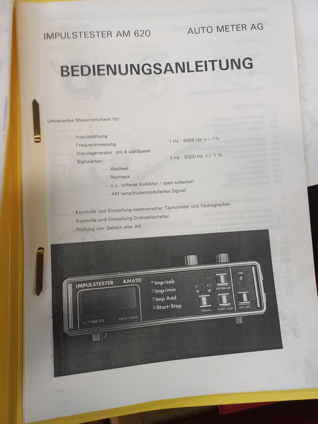 Misurare: Oldtimer Autometer Impulstester AM620 Tacho Tachograf Geber – Usato da Dulliken venduto da Dullikenlerchclassic 2
