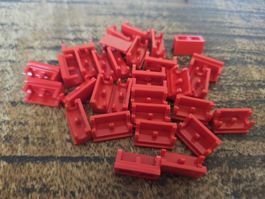 lego 3937 lot de 30 pièces Red Hinge Brick 1 x 2 Base