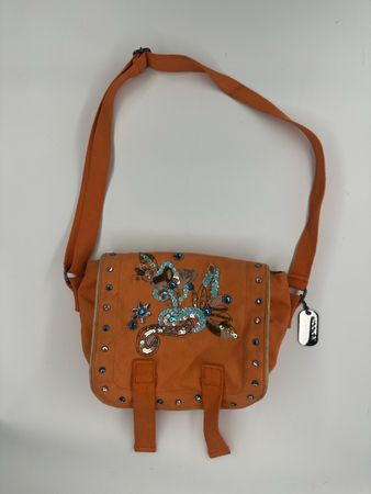 Orange Kookai Tasche mit Pailletten