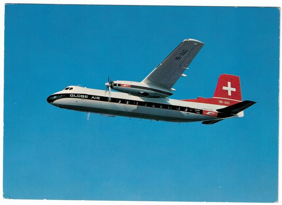 Cartoline postali: Globe Air Dart Herald – Usato da Frauenfeld venduto da POML