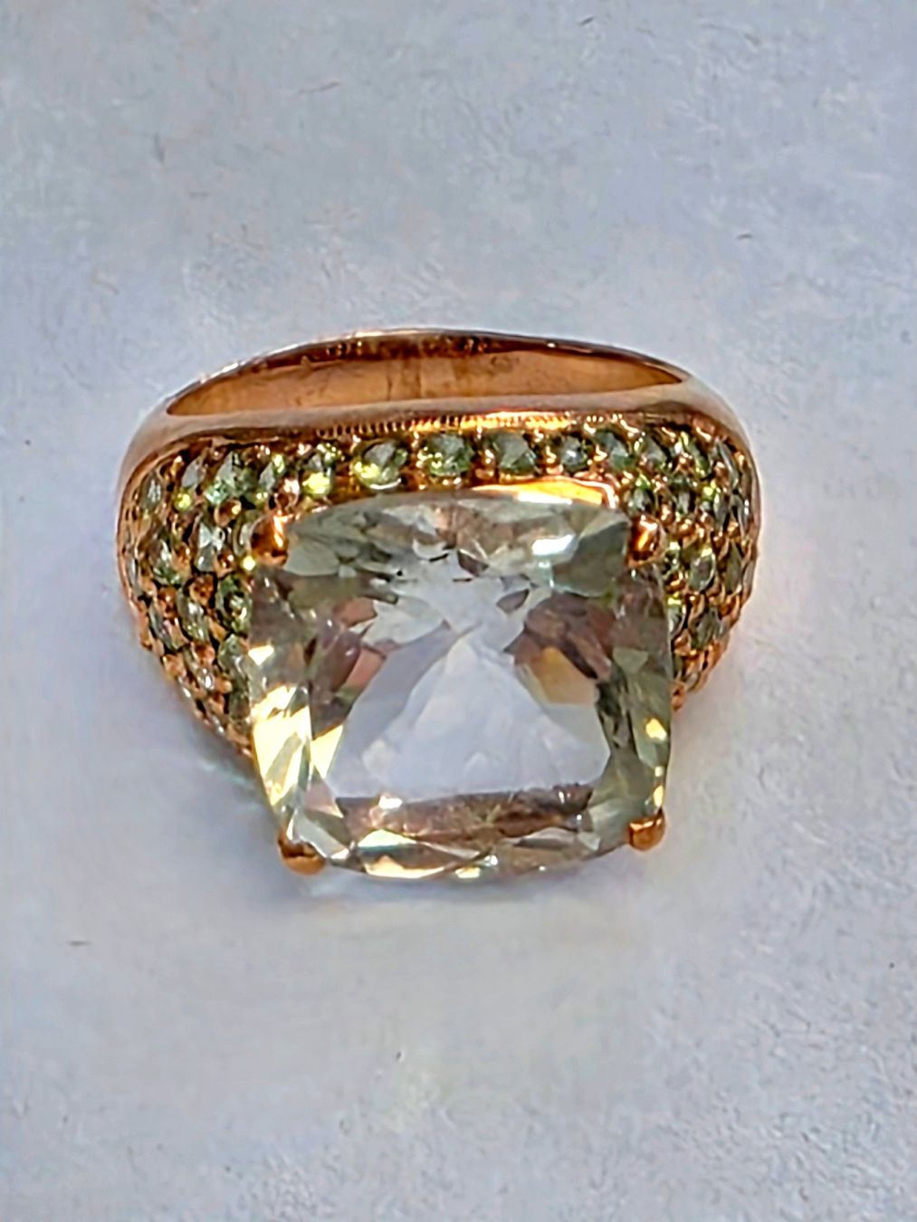 Anelli: Ring 58 Prasiolith und Amethist Gr 58 – Nuovo (secondo la descrizione) da Zürich venduto da benedikt12 5