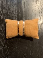 2 Armreifen Roségold mit Zirkonia – Modeschmuck