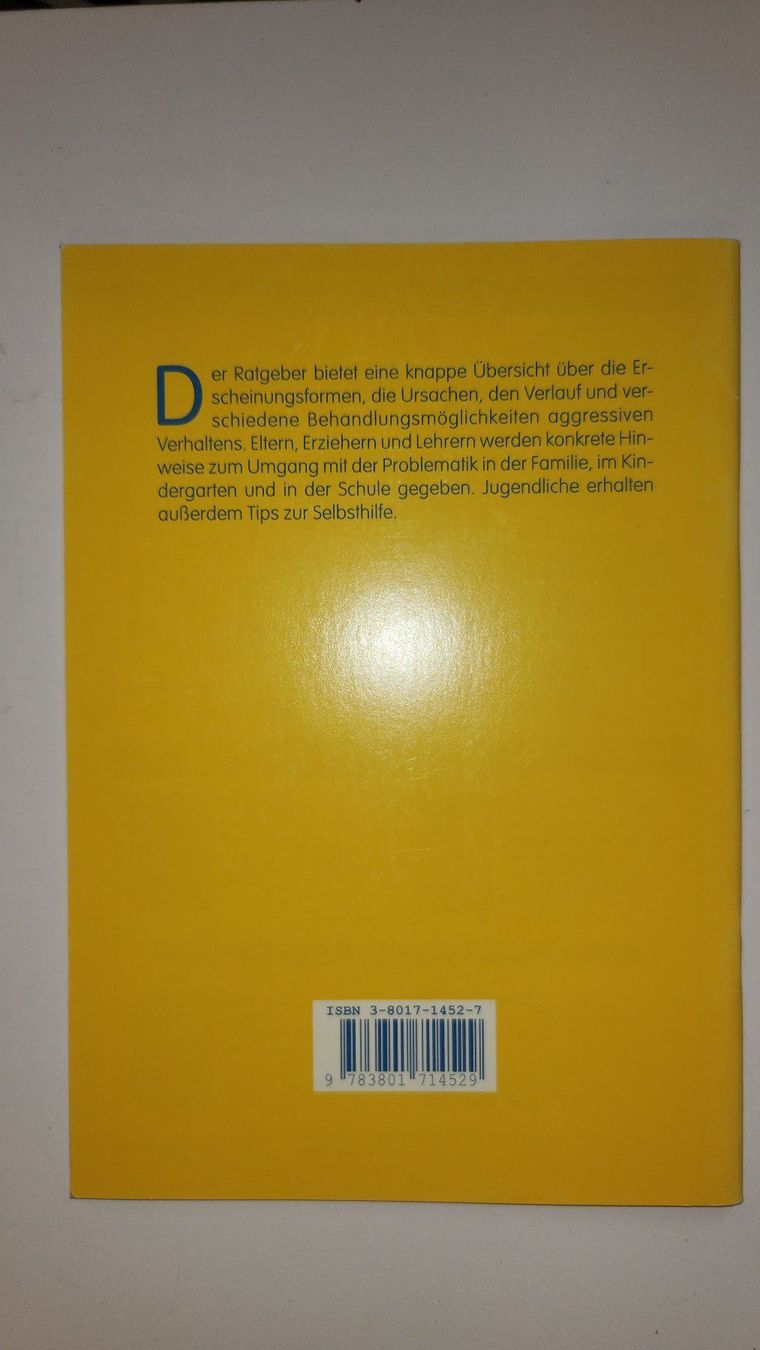 Libri: Ratgeber Aggressives Verhalten, Petermann, Döpfner, Schmidt – Usato da Dietikon venduto da Buchantiqdietikon 1