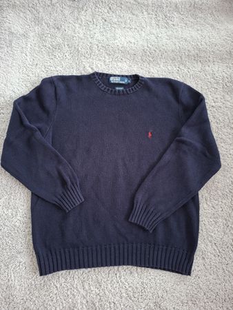 Pull Polo Ralph Lauren Coton bleu marine taille L