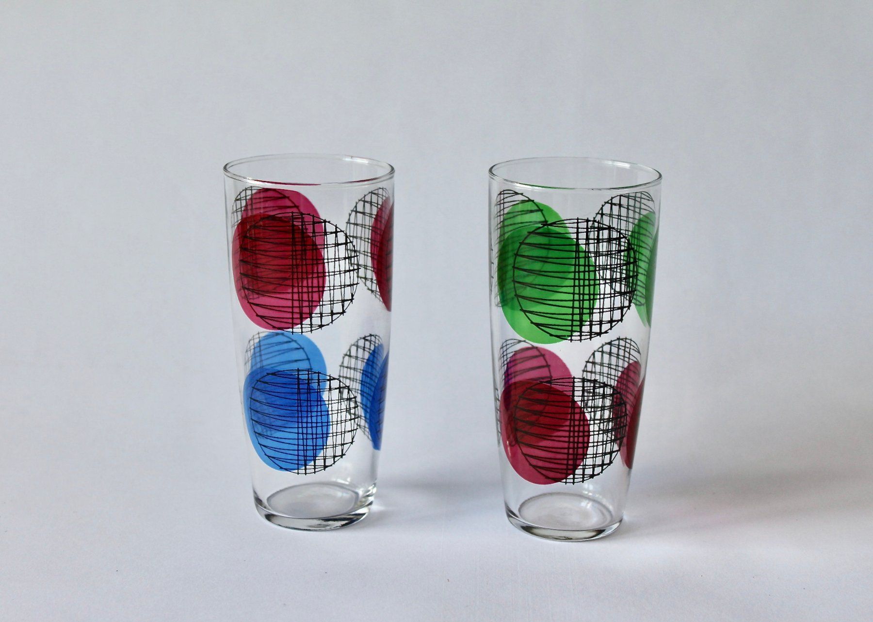 Bicchieri: SCHÖNER GLASHALTER MIT 6 TOLLEN GLÄSER, VINTAGE. – Usato da Grandcour venduto da Flowerstyle 5