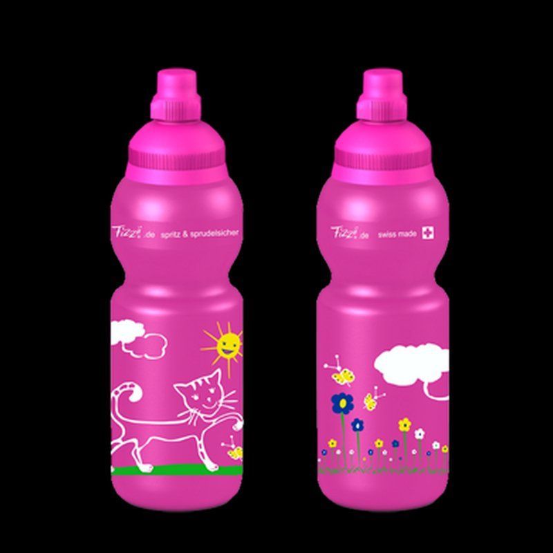Trinkflaschen & Thermosflaschen: Fizzii Trinkflasche 330ml pink, Katze – Neu und originalverpackt aus Walenstadt von Trend-24