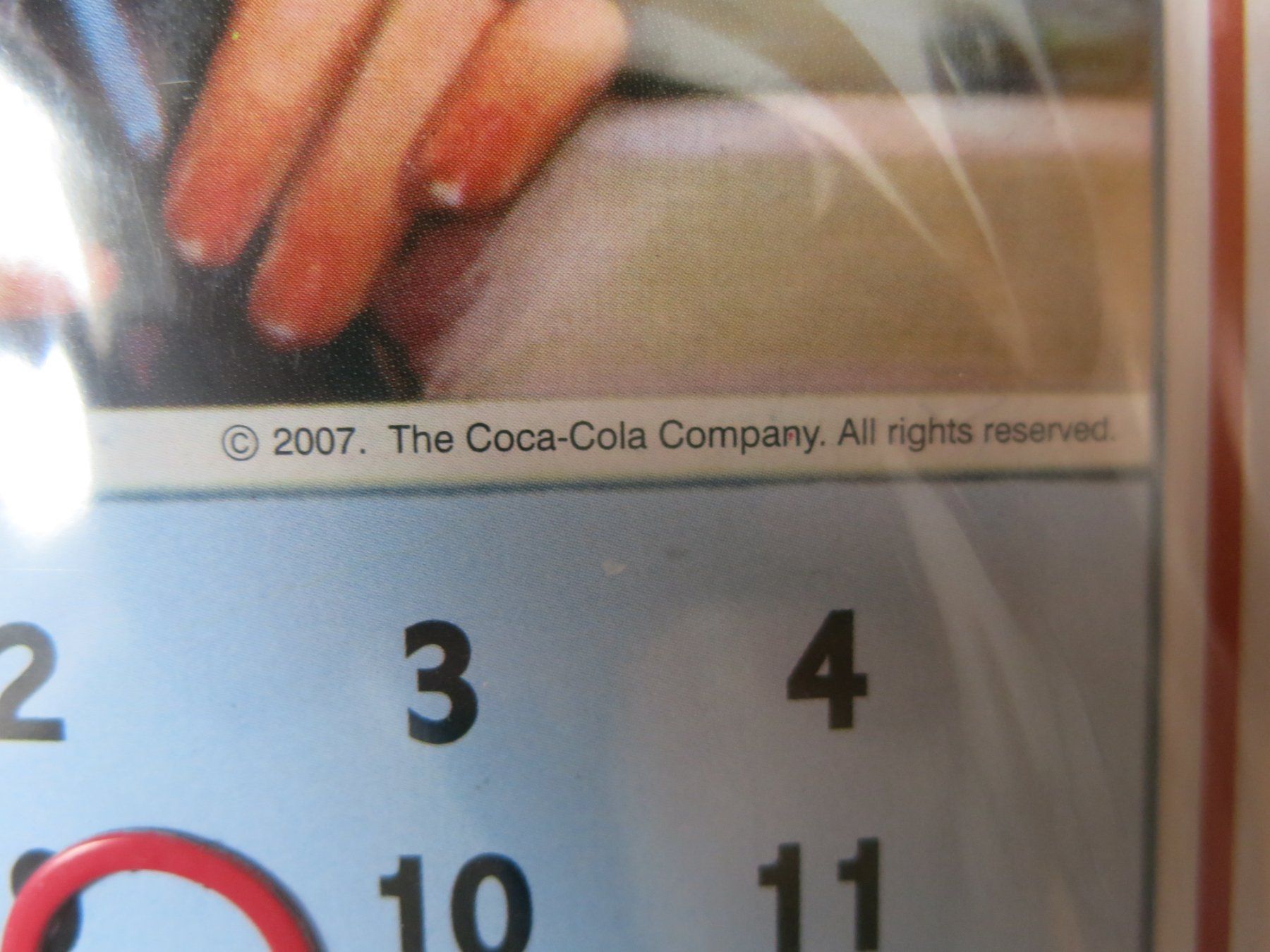 Coca-Cola Schilder: Blechschild Coca Cola mit ewigem Kalender, ca. 20 x 30 cm – Neu und originalverpackt aus Sissach von kaupa 1
