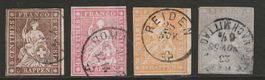 1857 : Strubel Nr. 22D,24D,25D + 27D : KP 1720.--