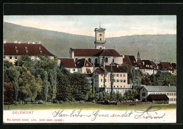 Cartoline postali: AK Delémont, Ortspartie – Usato da Berlin venduto da bartko-reher