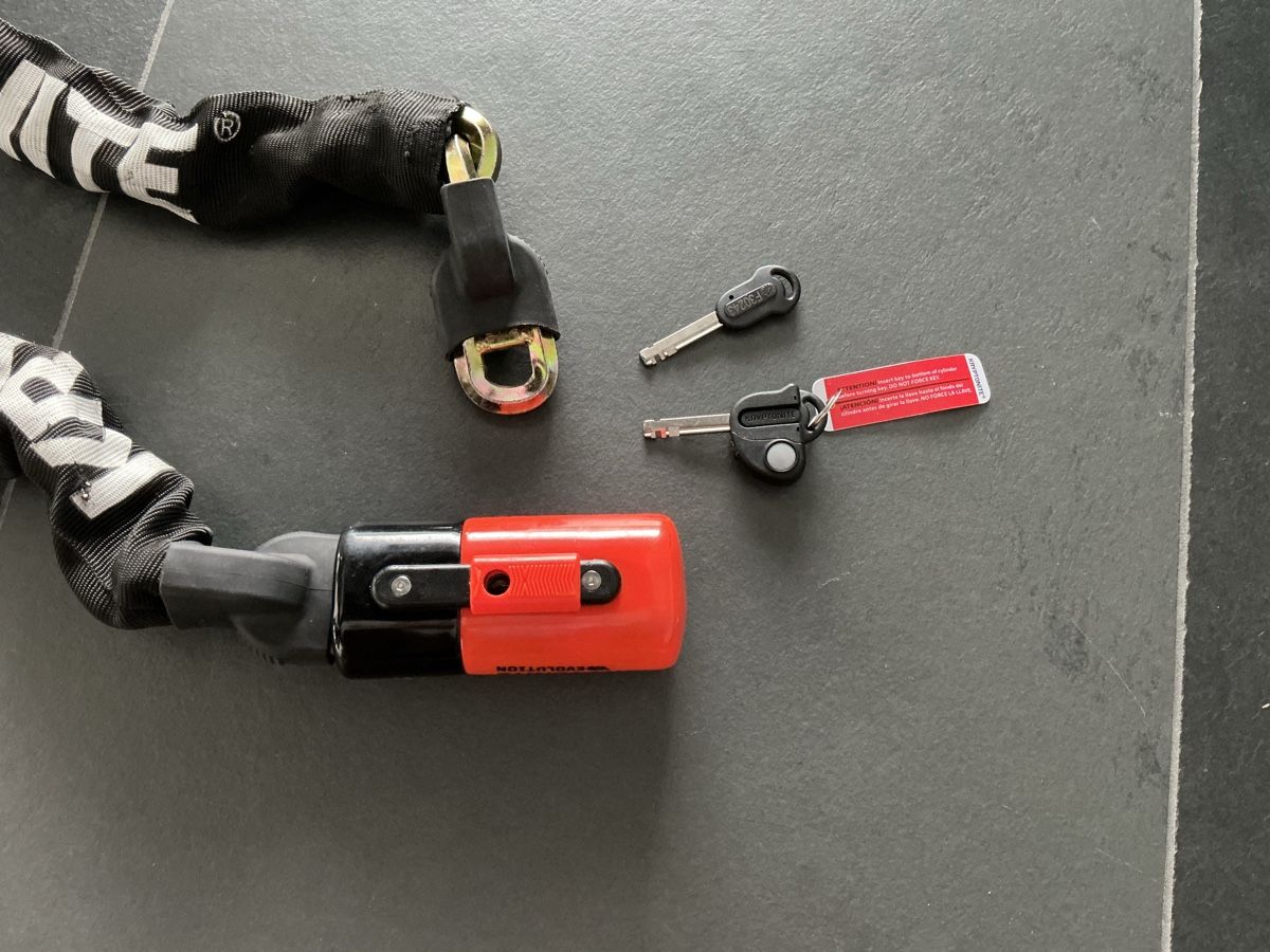 Schlösser: Kryptonite Evolution Kettenschloss, Länge 100 cm – Gebraucht aus St. Gallen von Power99 2