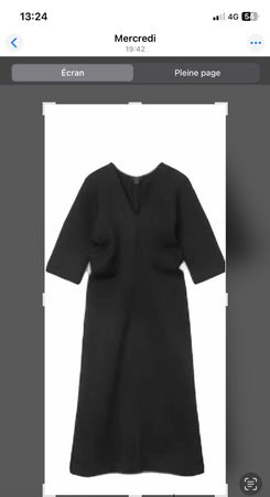 COS Schwarzes Neoprenkleid , L
