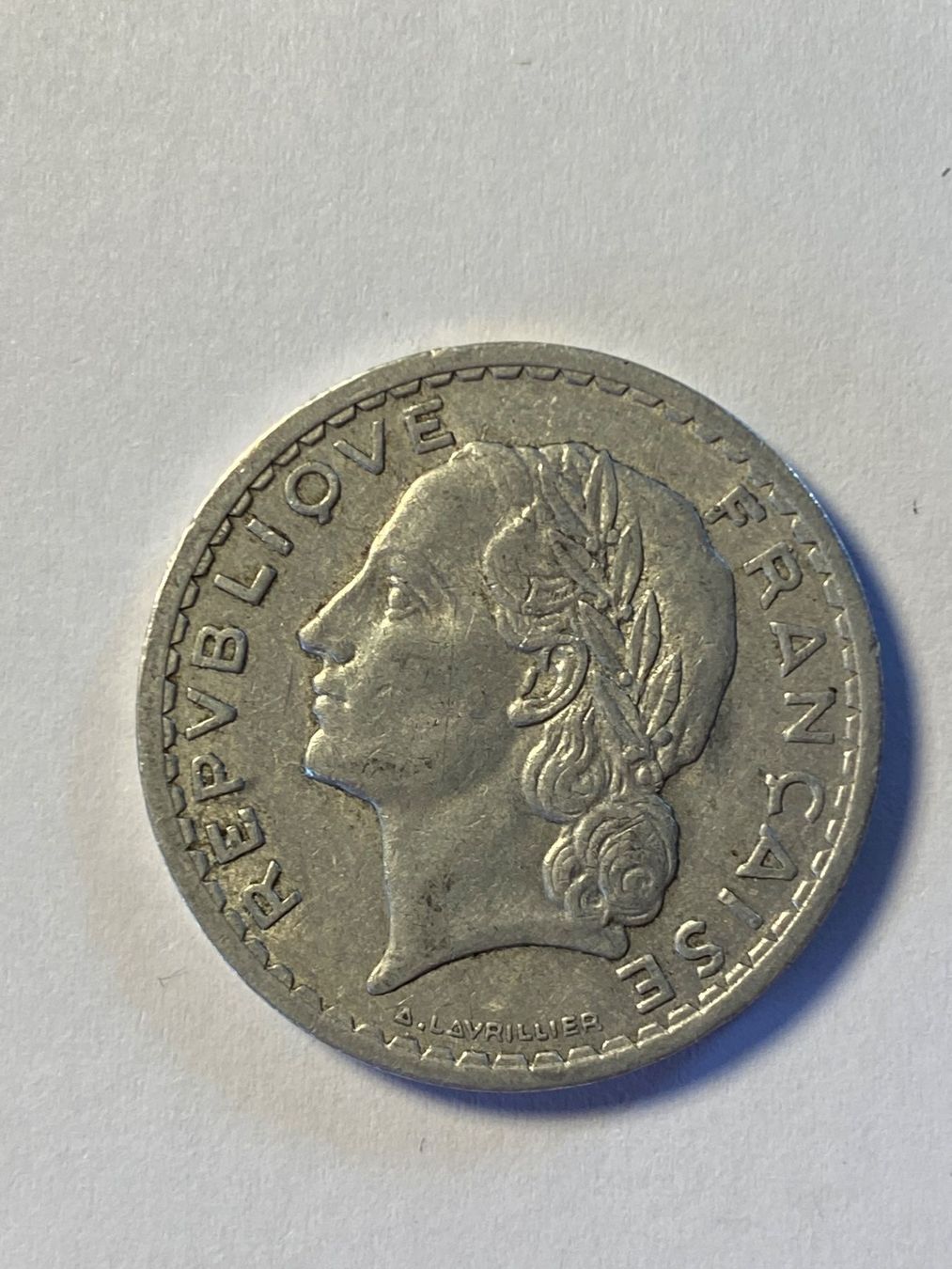 Tutti le monete: 5 francs 1945 republique francaise – Usato da Rosshäusern venduto da Reb_87sr 1