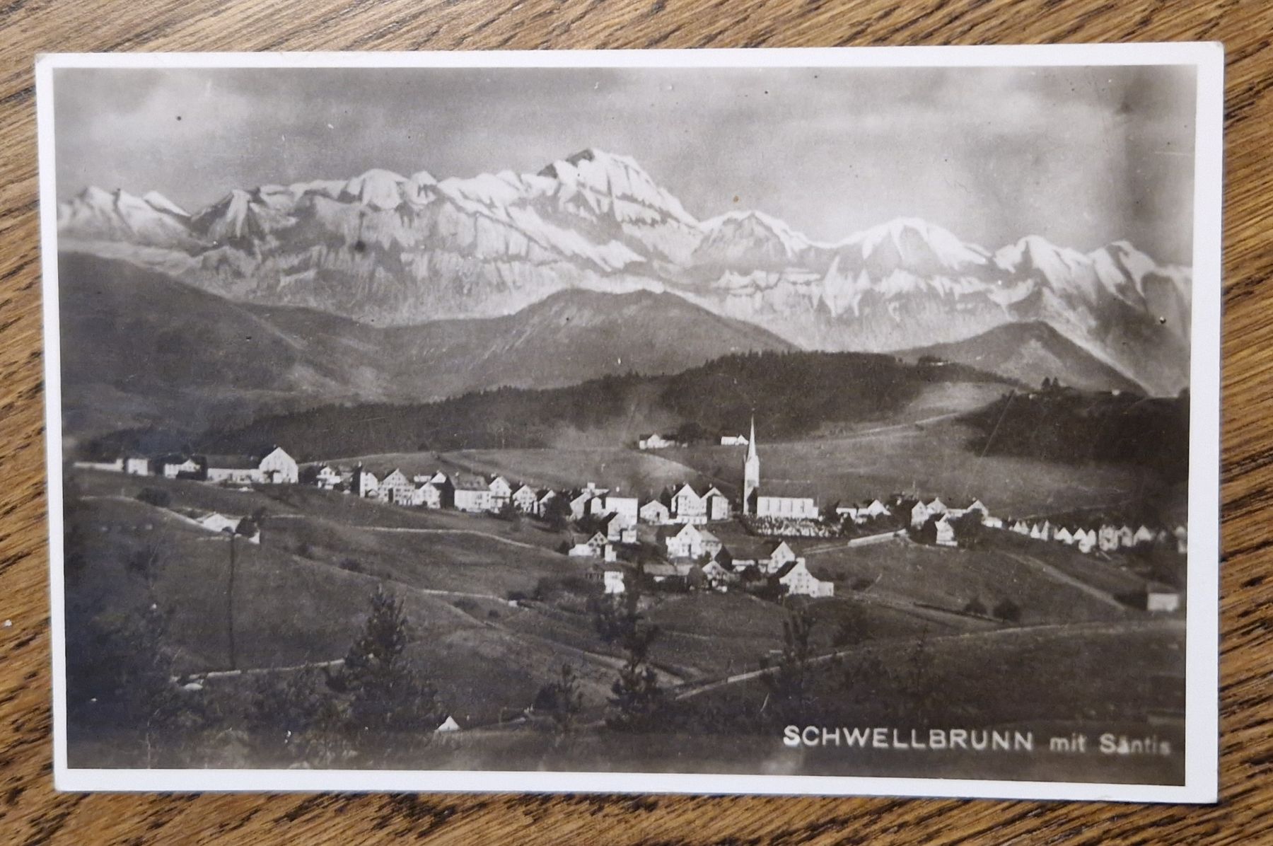 Cartoline postali: Schwellbrunn mit Säntis 1931 – Usato da Ebikon venduto da Donar50