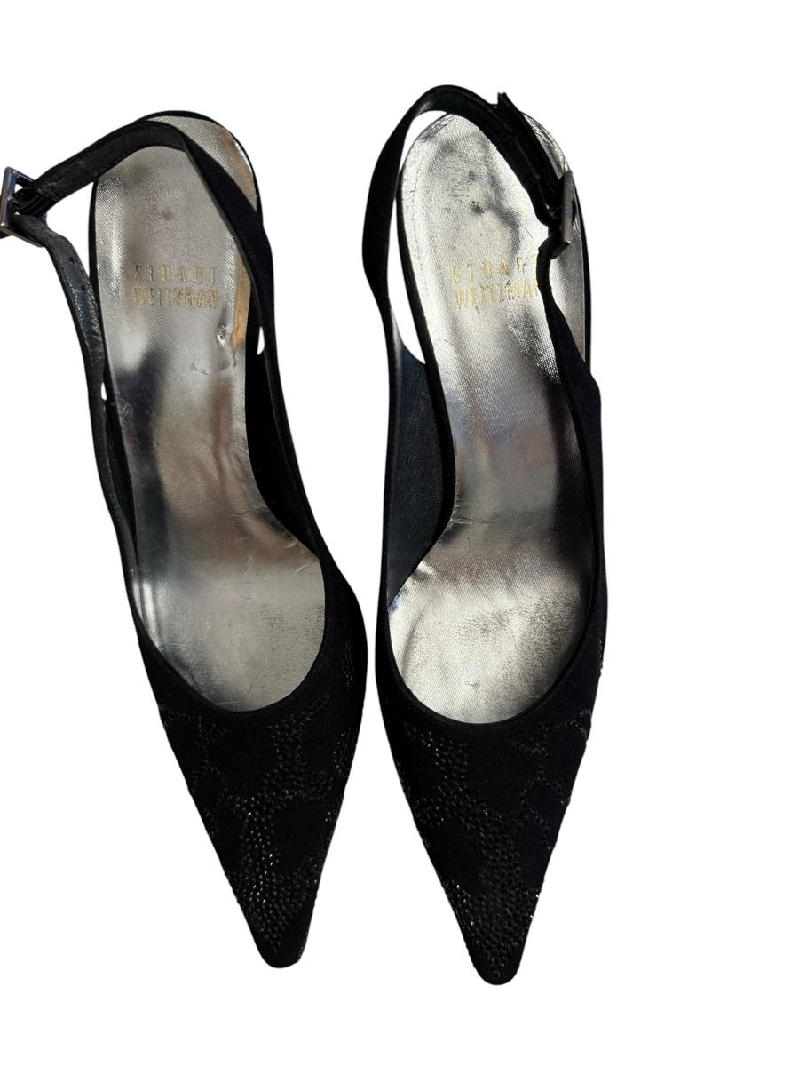 Stuart Weitzman Scarpe da donna: Stuart Weitzman Slingpumps mit Strass-Applikation, Gr. 36.5 – Usato da Zürich venduto da Finesse54 1