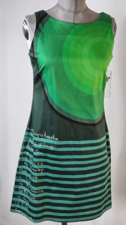 NEU 38 S DESIGUAL Etuikleid Sommerkleid grün ungetr. NP 159