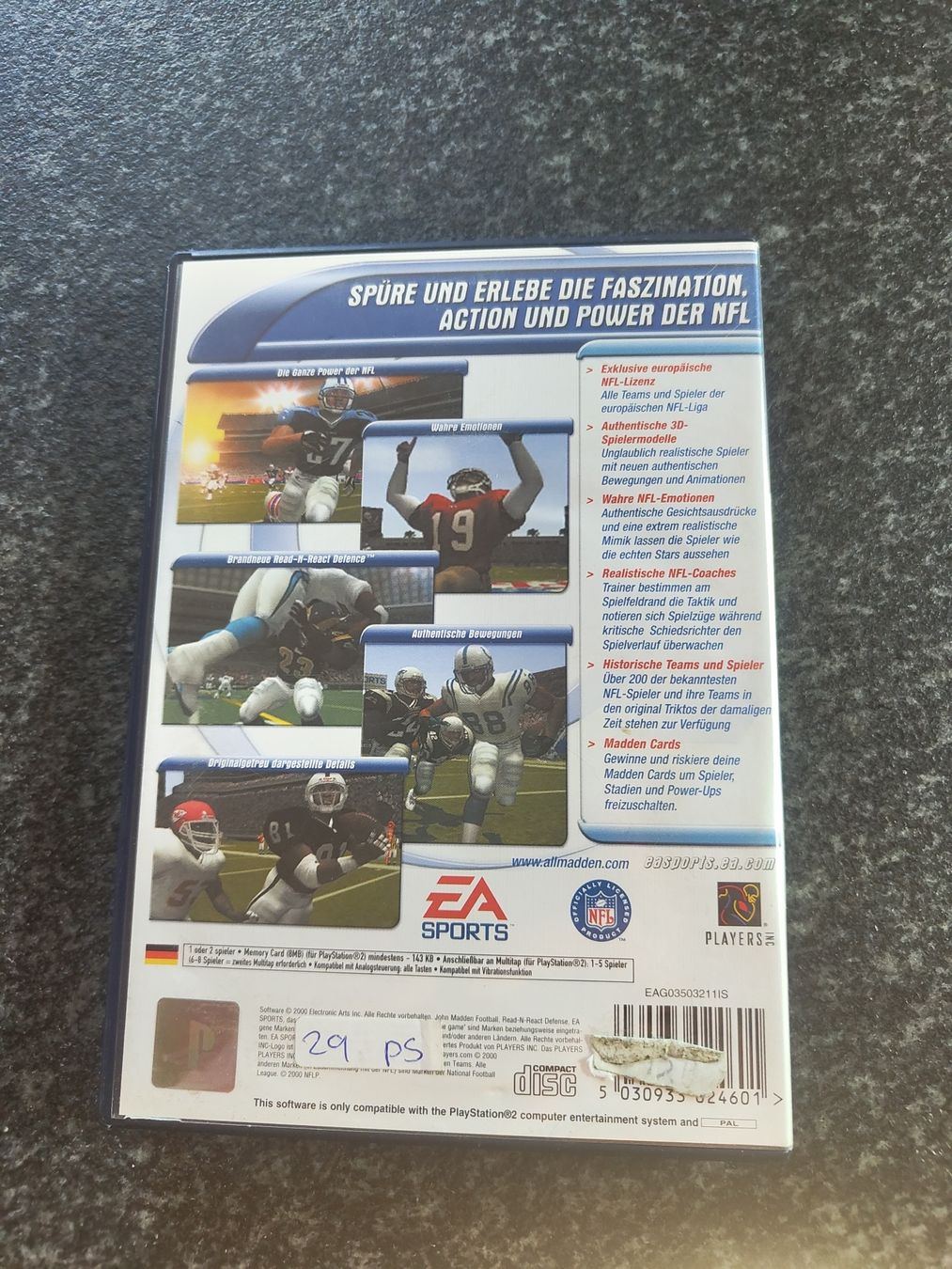 Sony Giochi: Madden NFL 2001 - Playstation 2 – Usato da Attiswil venduto da JP1291 1