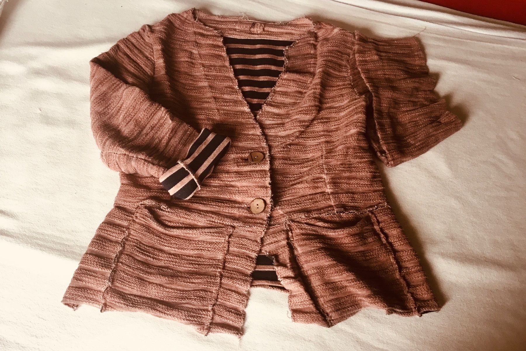 Luukaa Giacche: Sublime veste rouille LUUKAA, doublure rayée noir, t. 40 – Usato da Genève venduto da Mazelyne 2