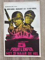 Affiche film "5 pour l'enfer" (1969) original 55*37cm